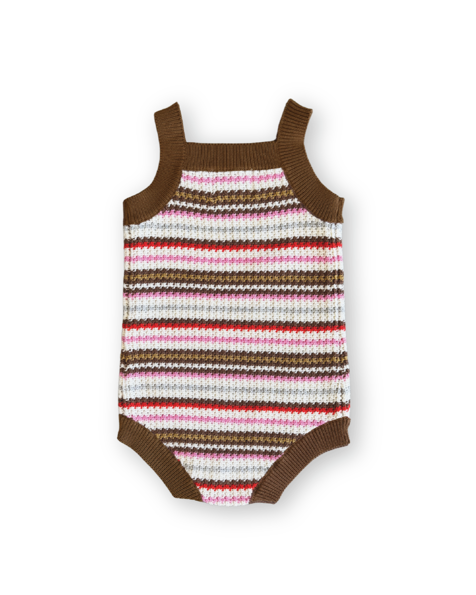 Sunshine Stripe Knit Romper