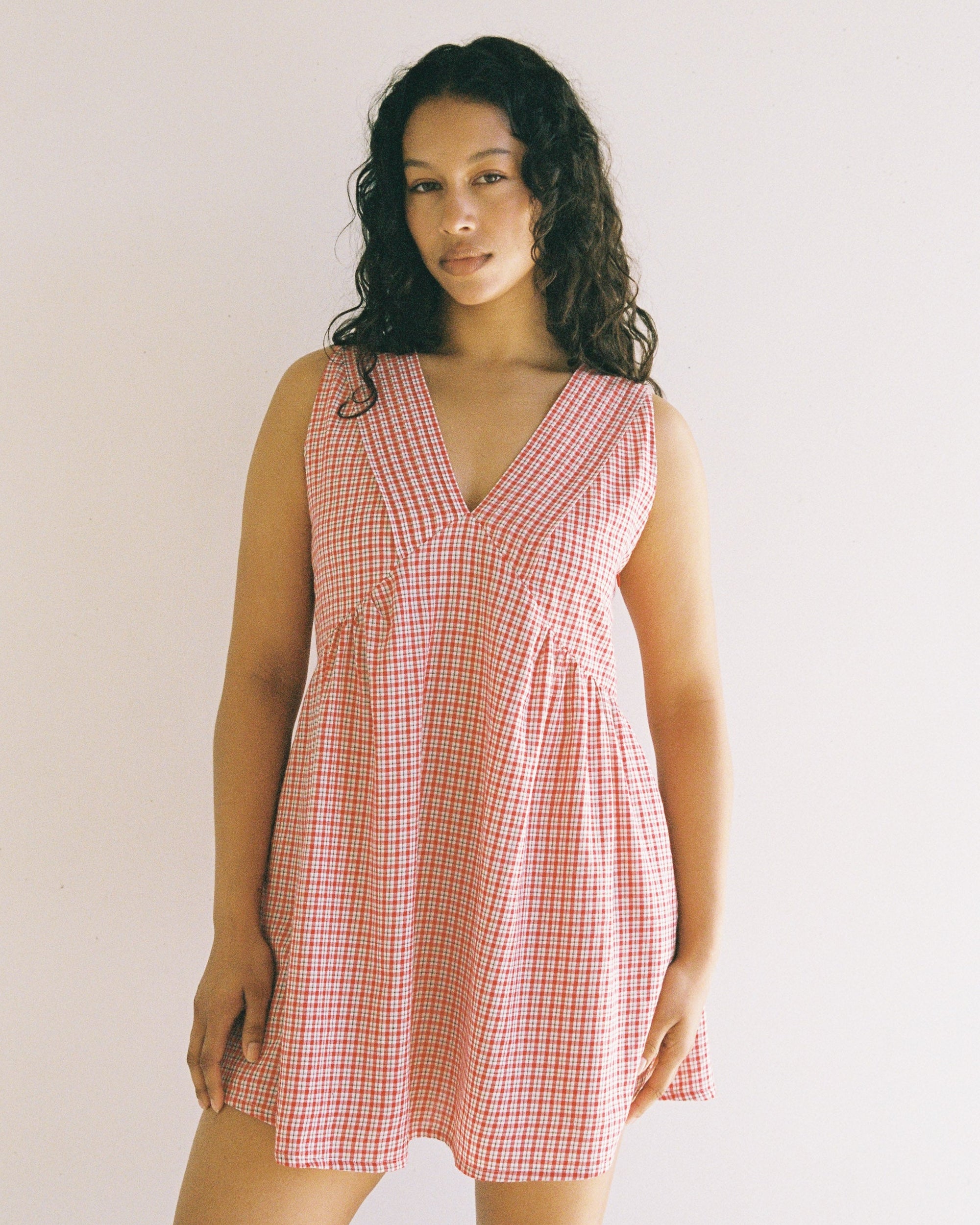 Hunter Mini Dress | Red Check