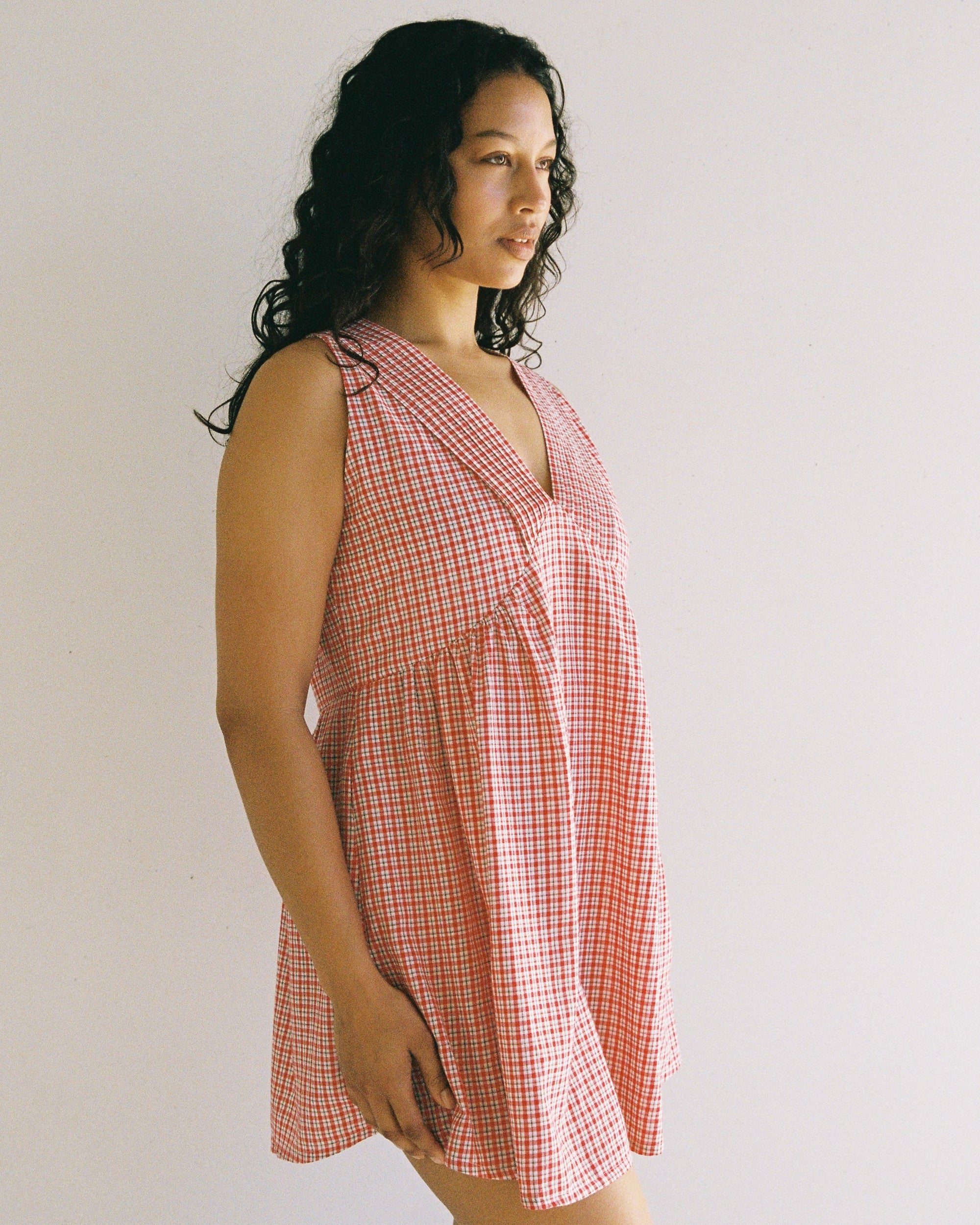 Hunter Mini Dress | Red Check