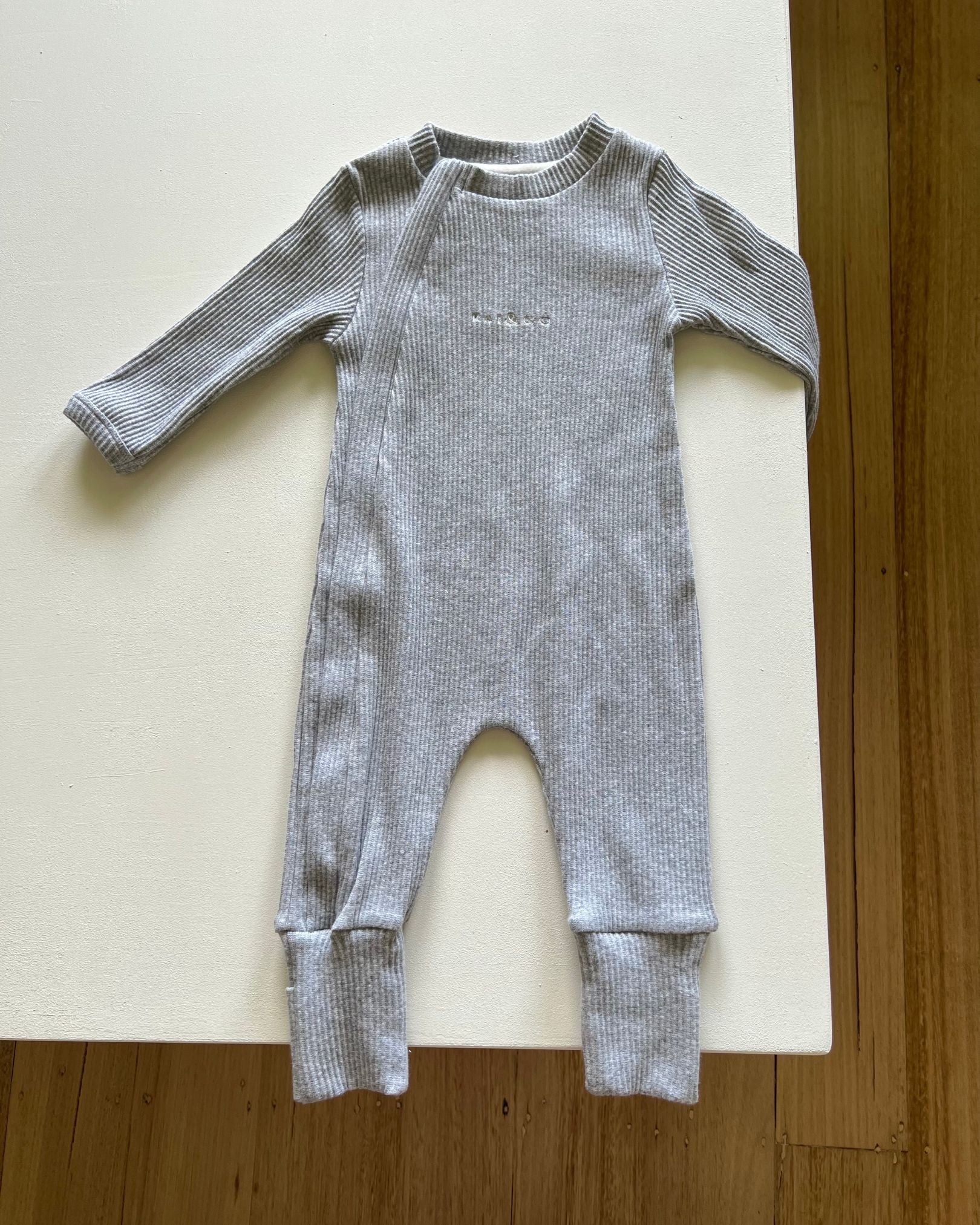 Grey Ribbed Jumpsuit