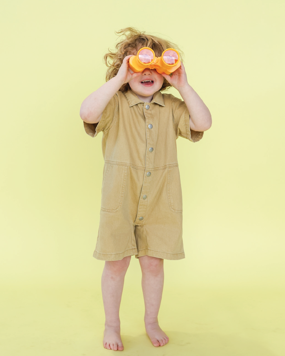 Summer Short Boiler Suit | Mustard