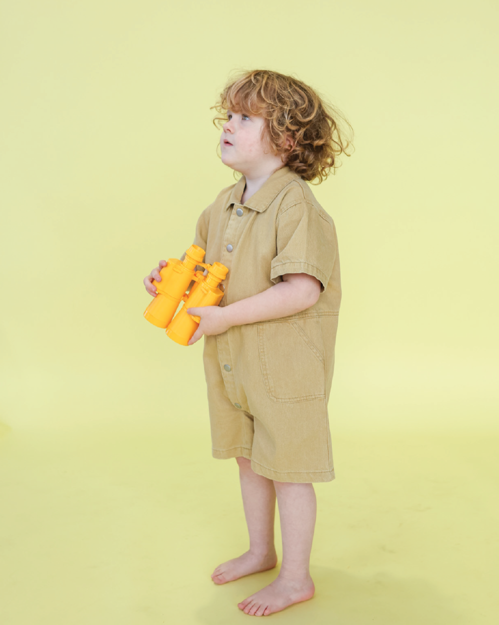 Summer Short Boiler Suit | Mustard