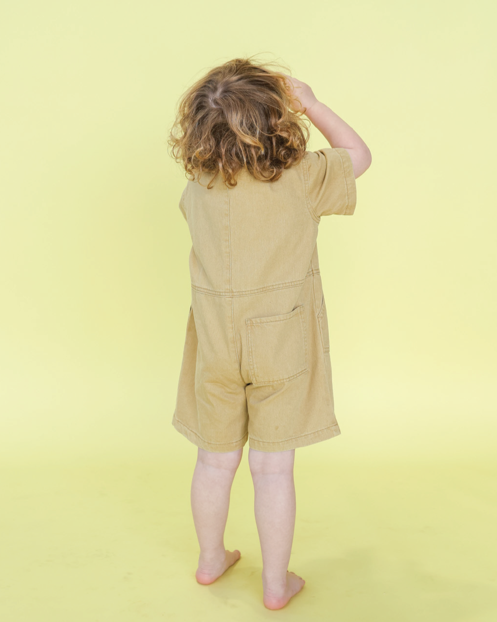 Summer Short Boiler Suit | Mustard
