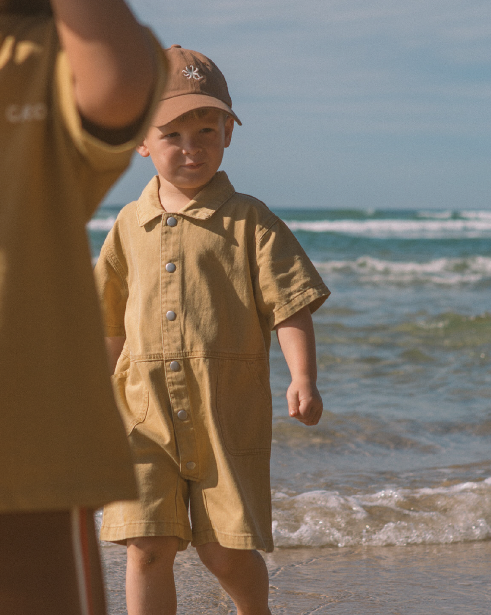 Summer Short Boiler Suit | Mustard