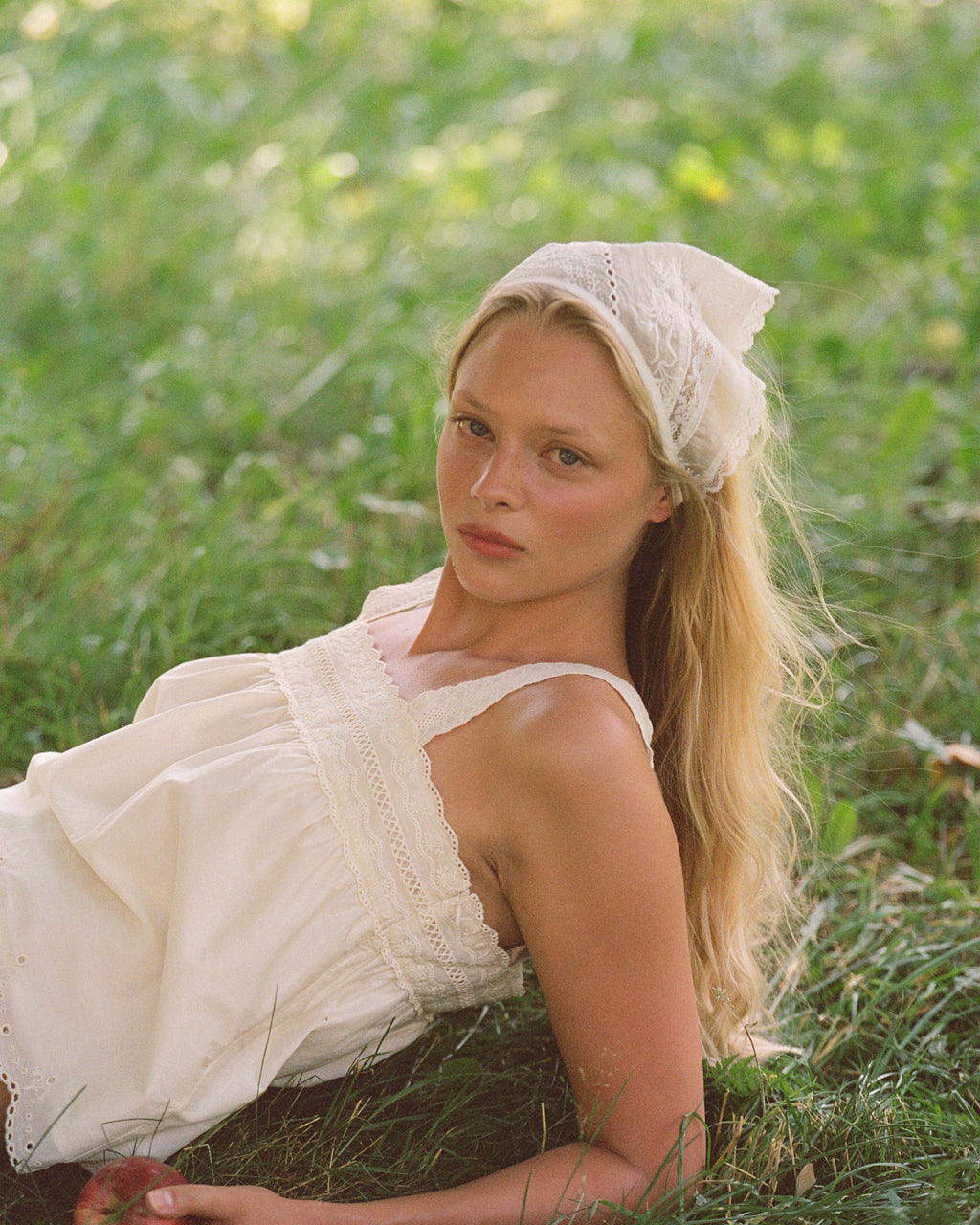 Lace Headscarf | Blanc