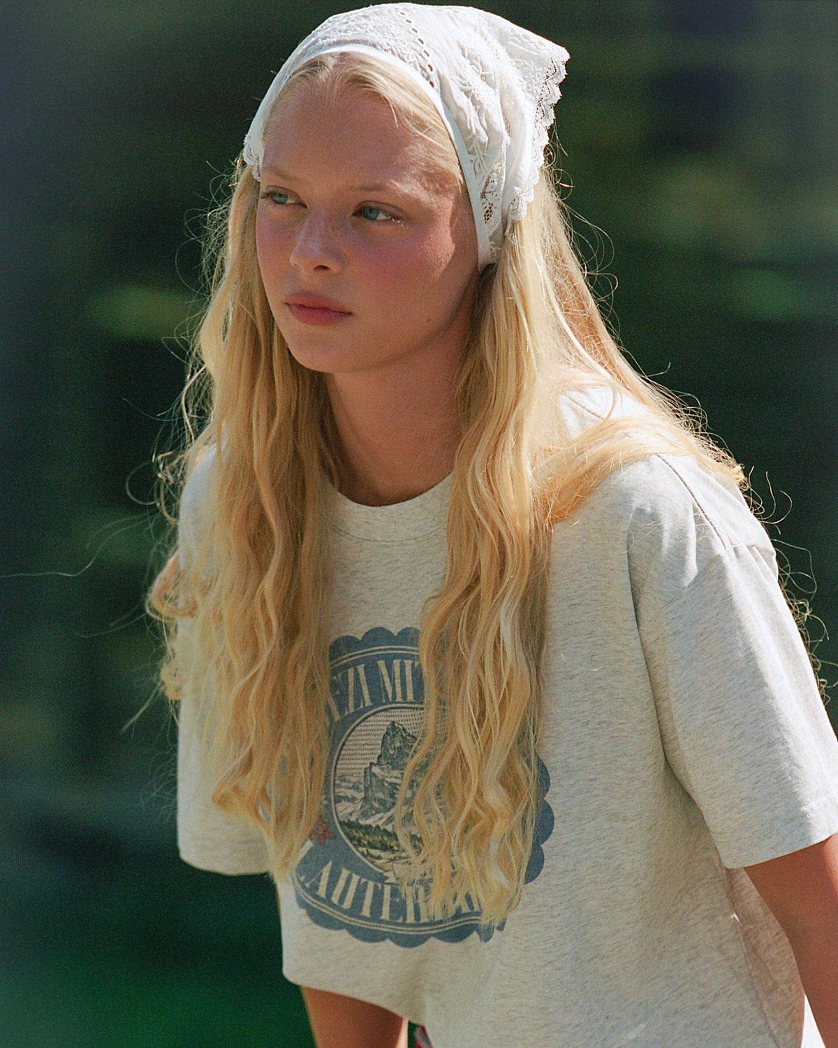 Lace Headscarf | Blanc