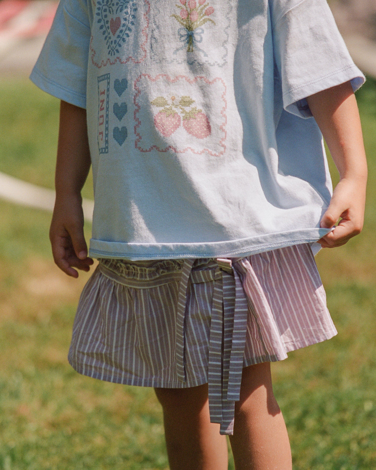 JNR Anika Skirt | Rosa Stripe