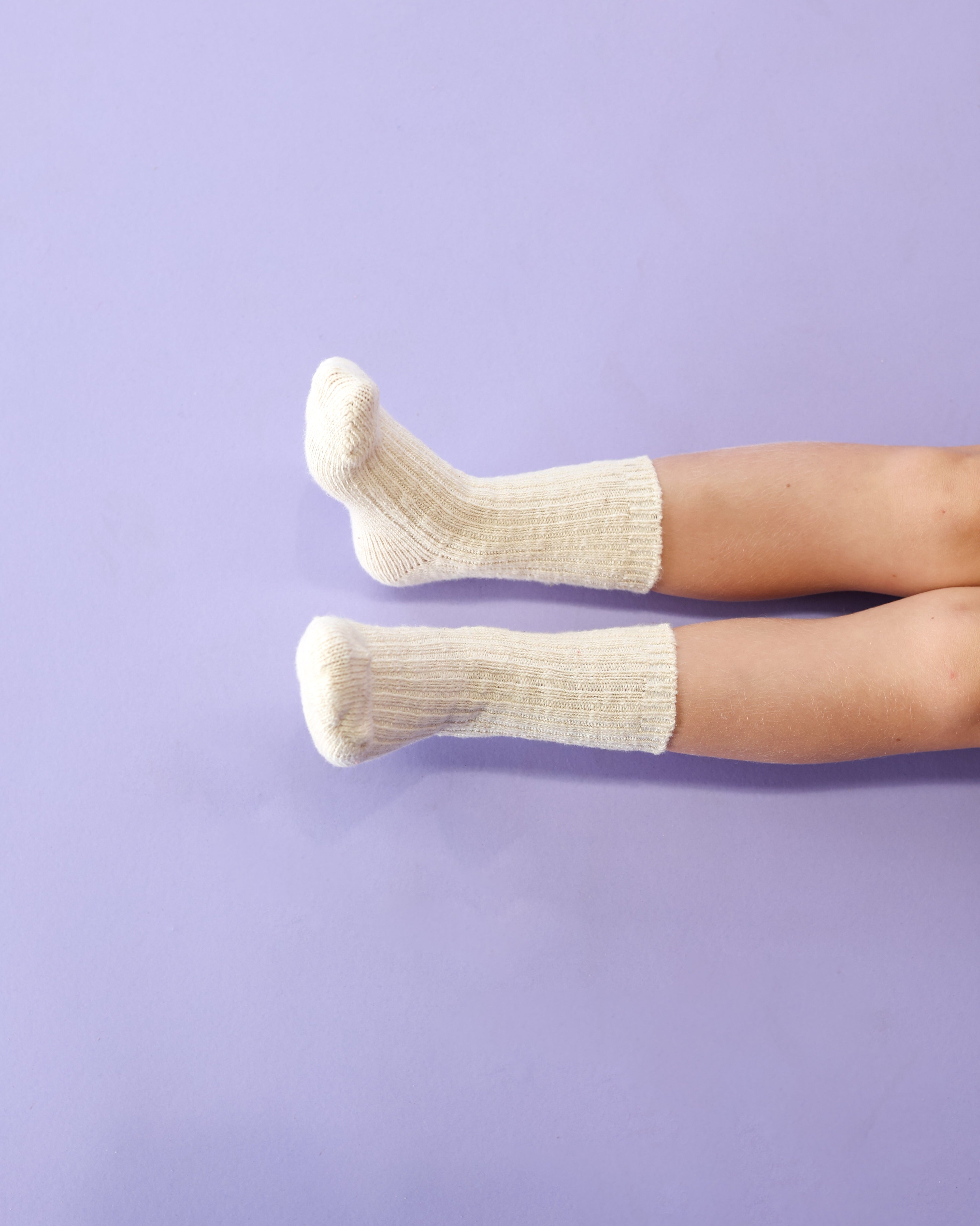 Chunky rib sock | Milk