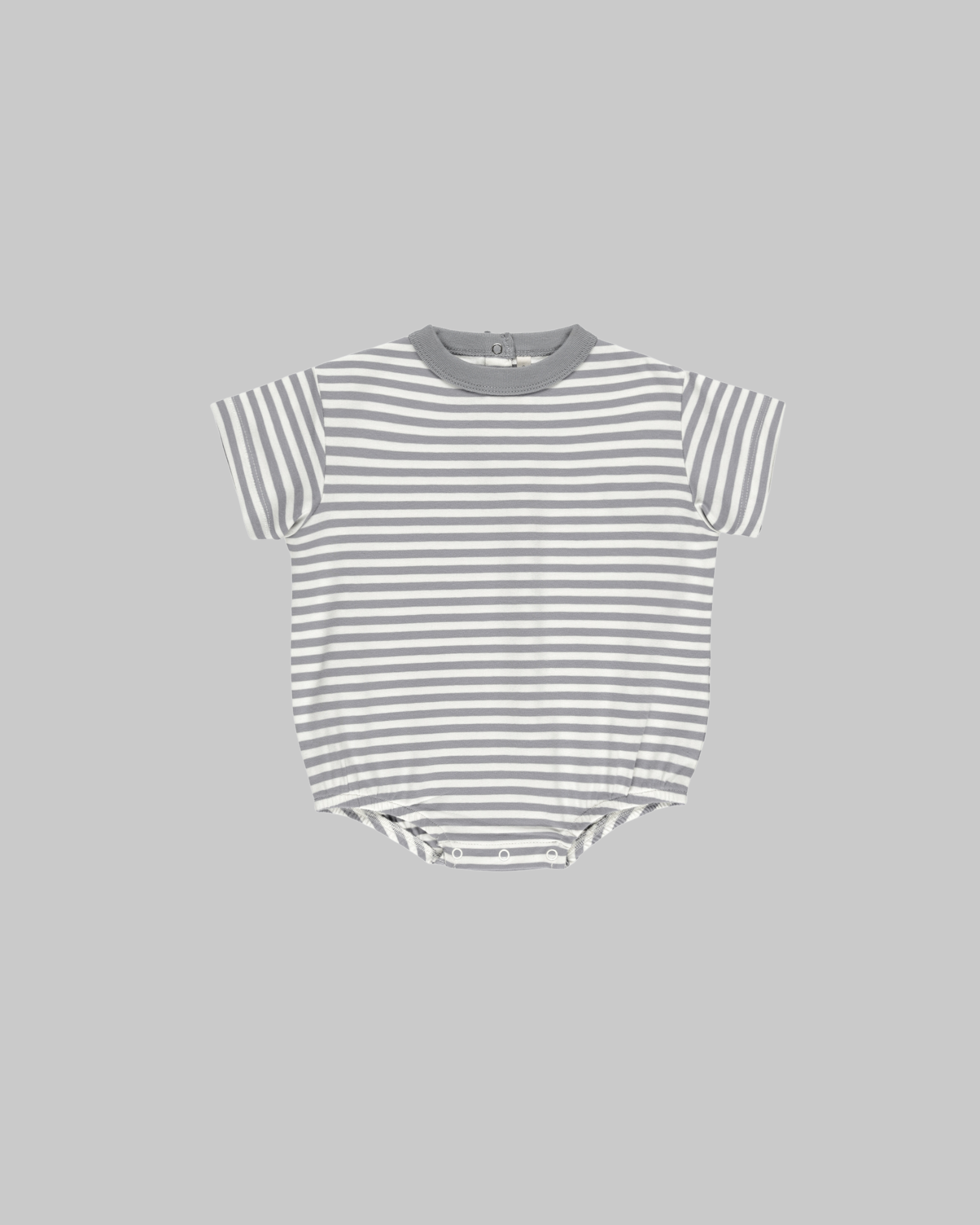 Relaxed Bubble Romper | Blue Stripe