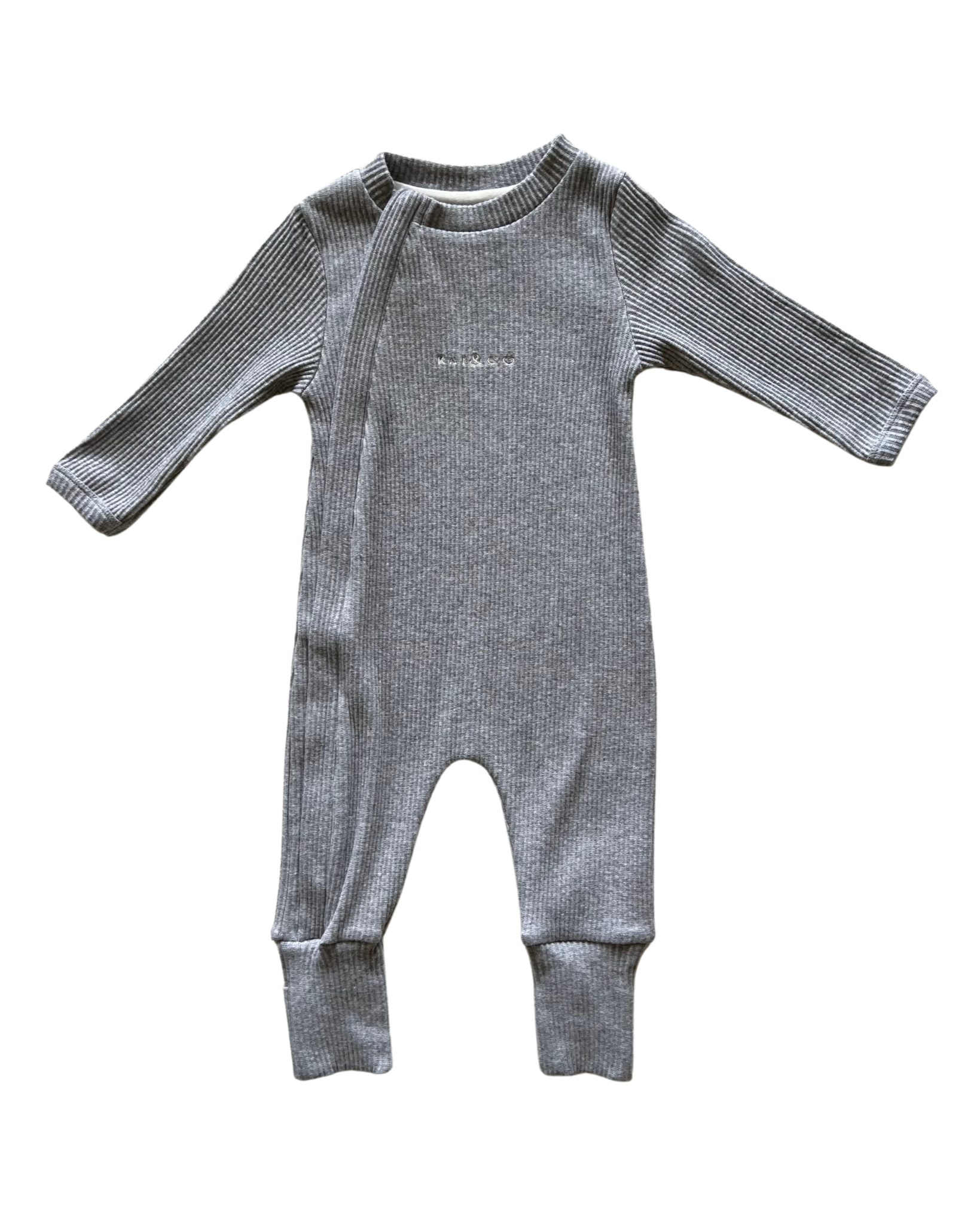 Ribbed Jumpsuits | Grey