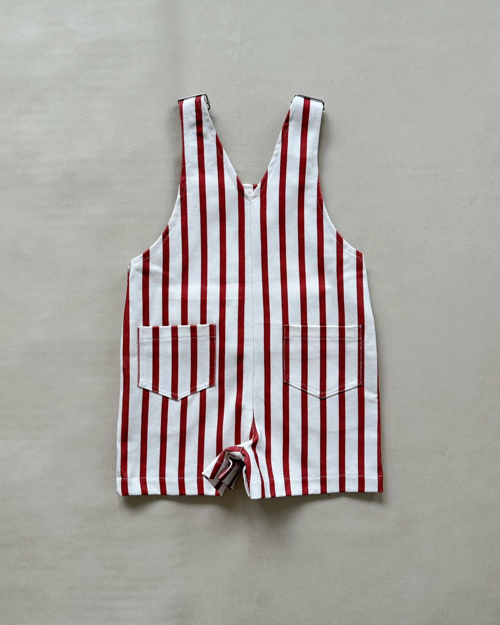 Ellis Stripe Overalls | Maroon
