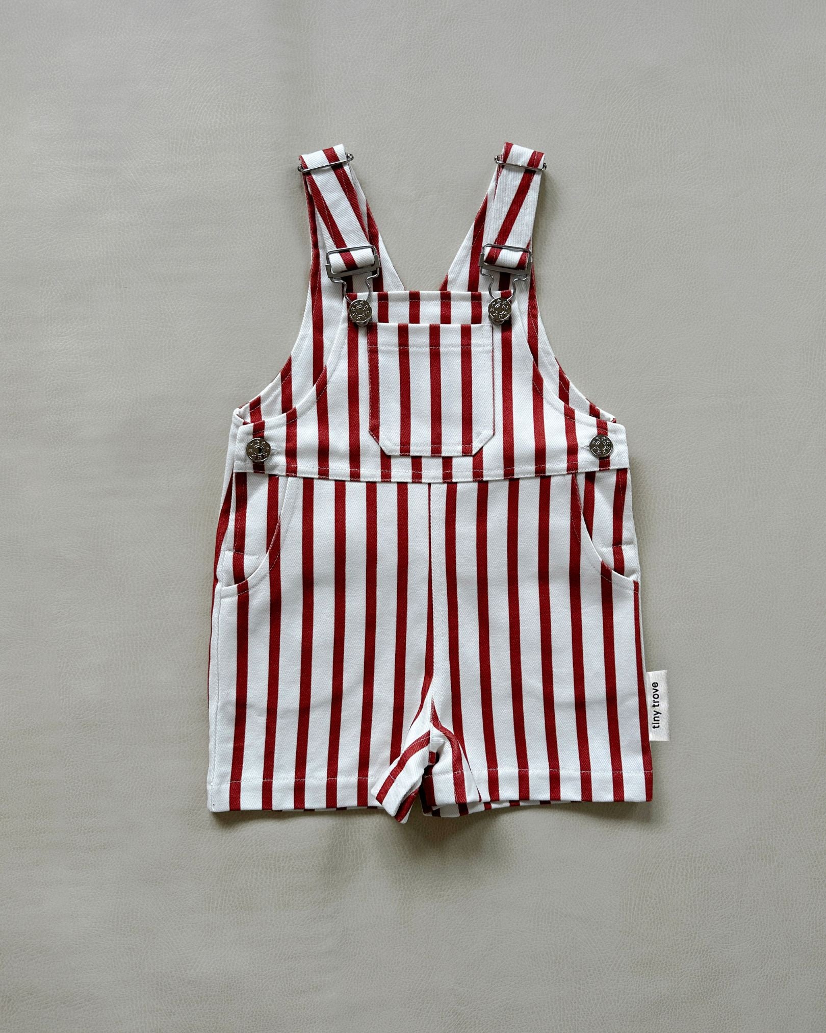 Ellis Stripe Overalls | Maroon