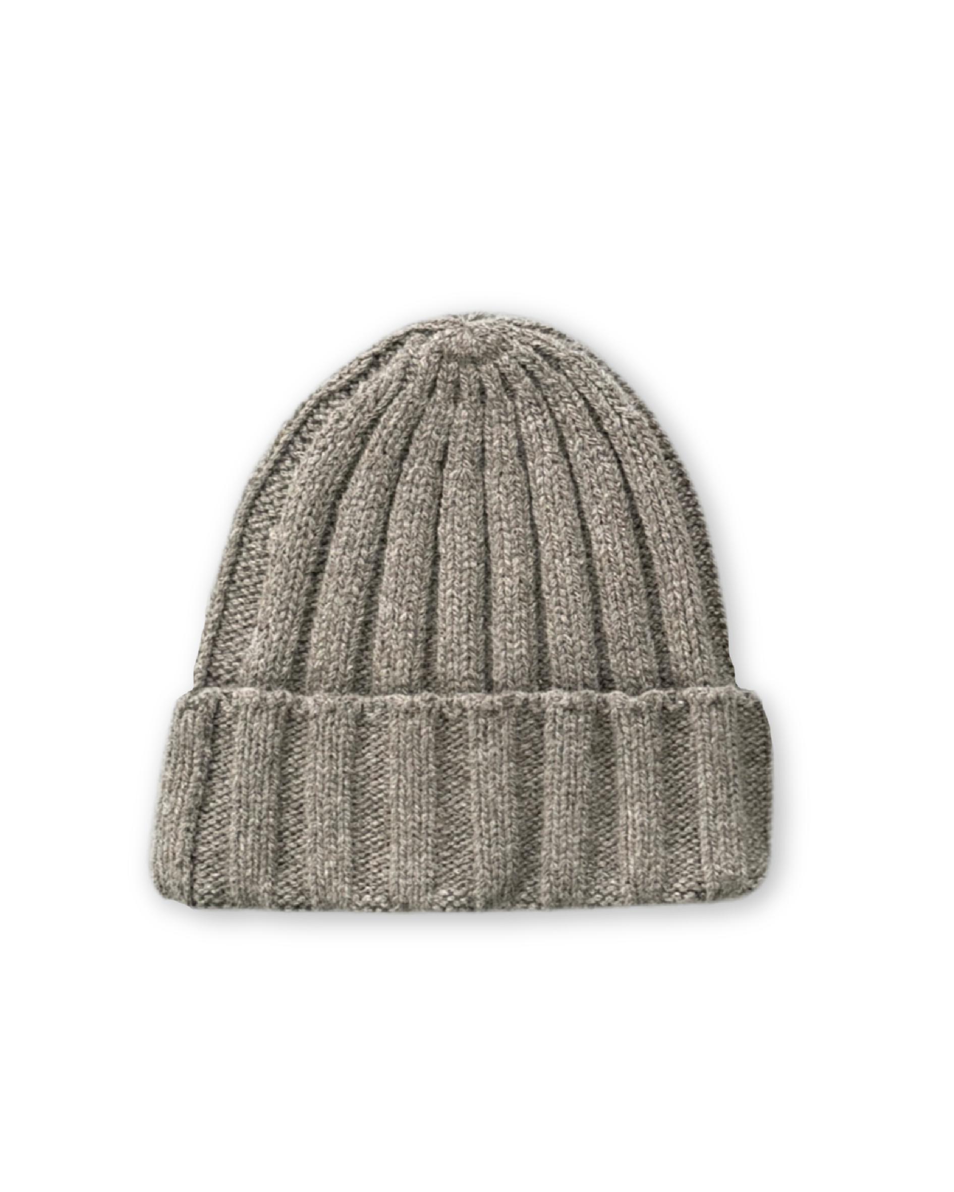 Merino Blend Ribbed Beanie | Grey