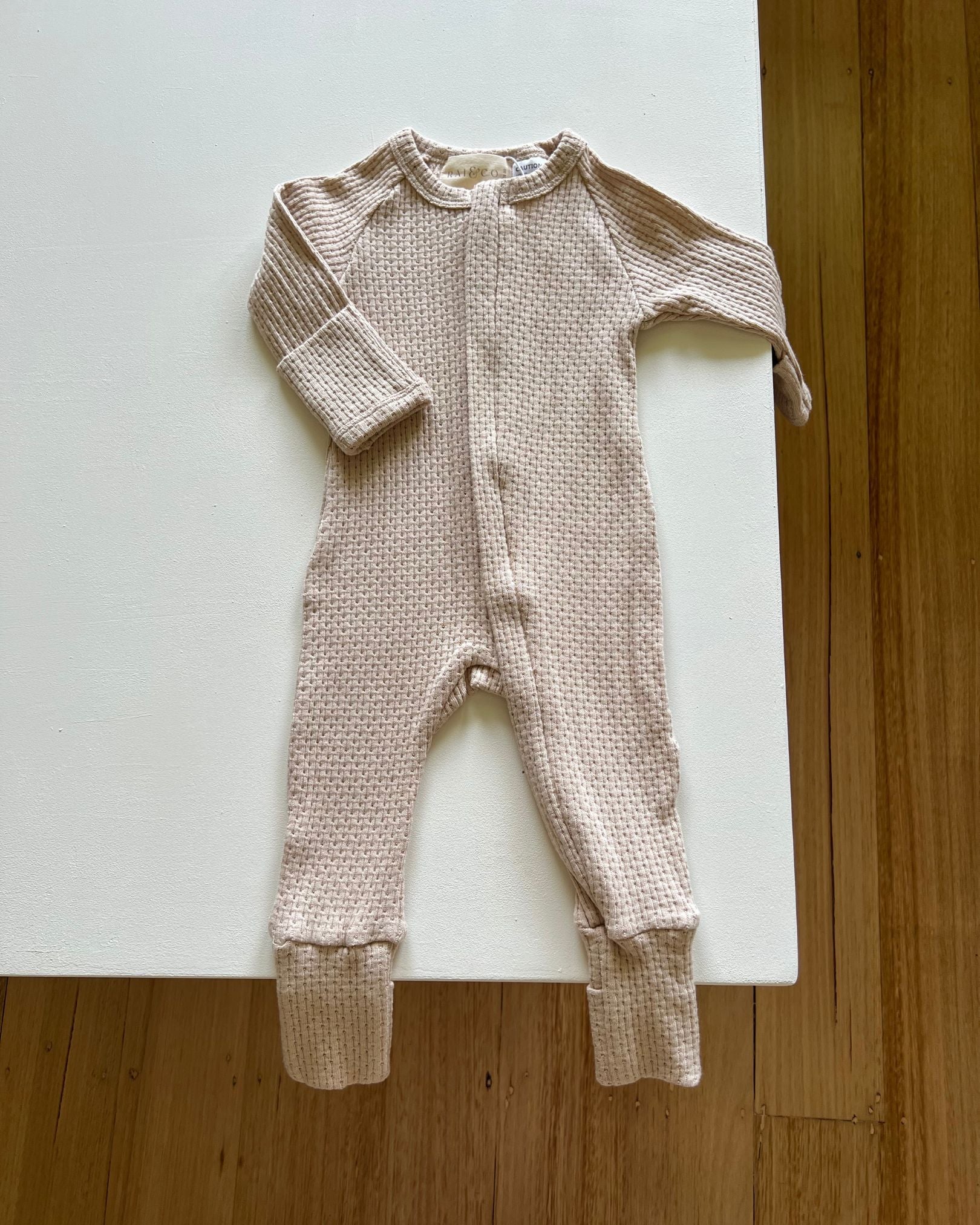 Knitted jumpsuit - beige