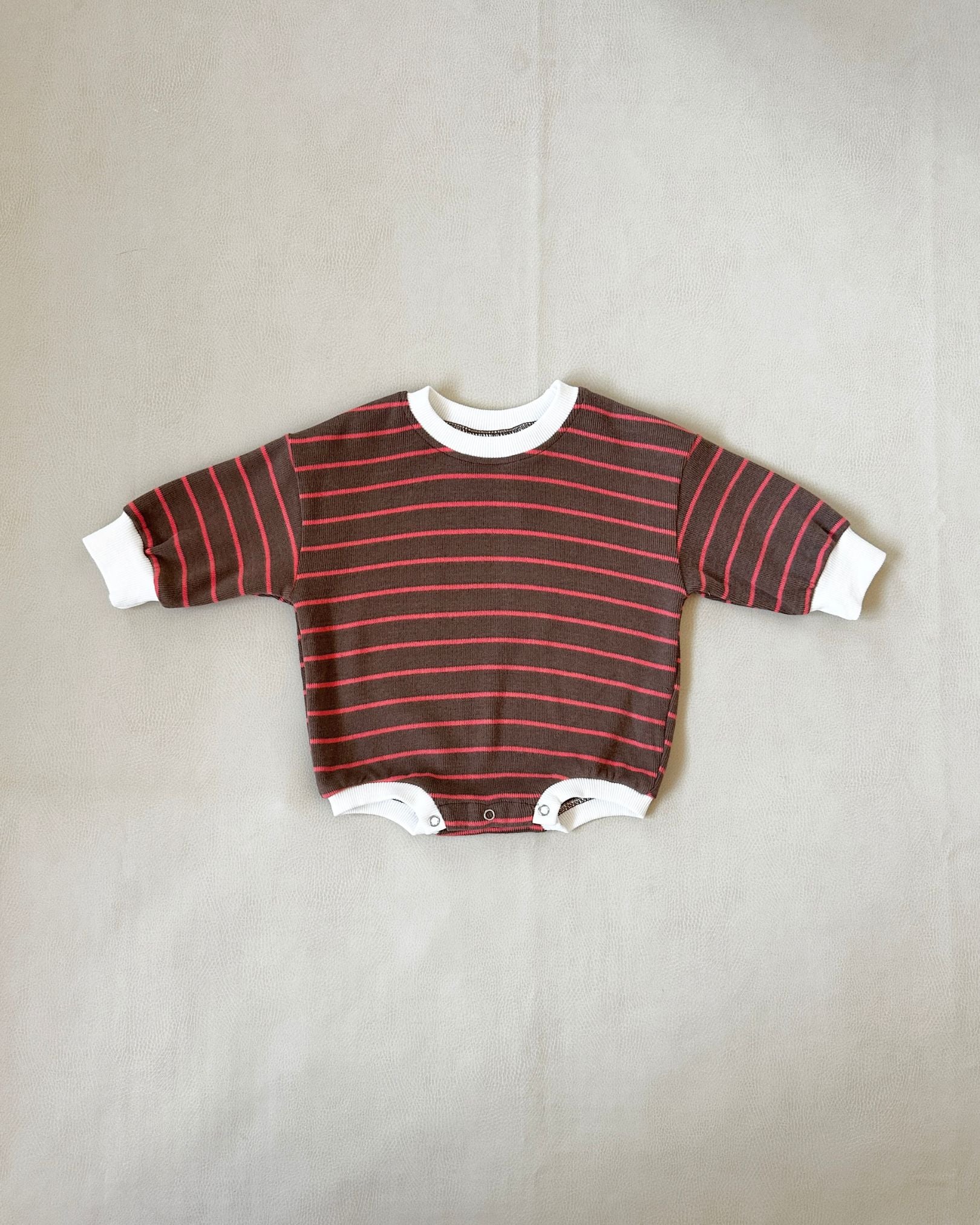 Mabel Stripe Bodysuit | Cappuccino