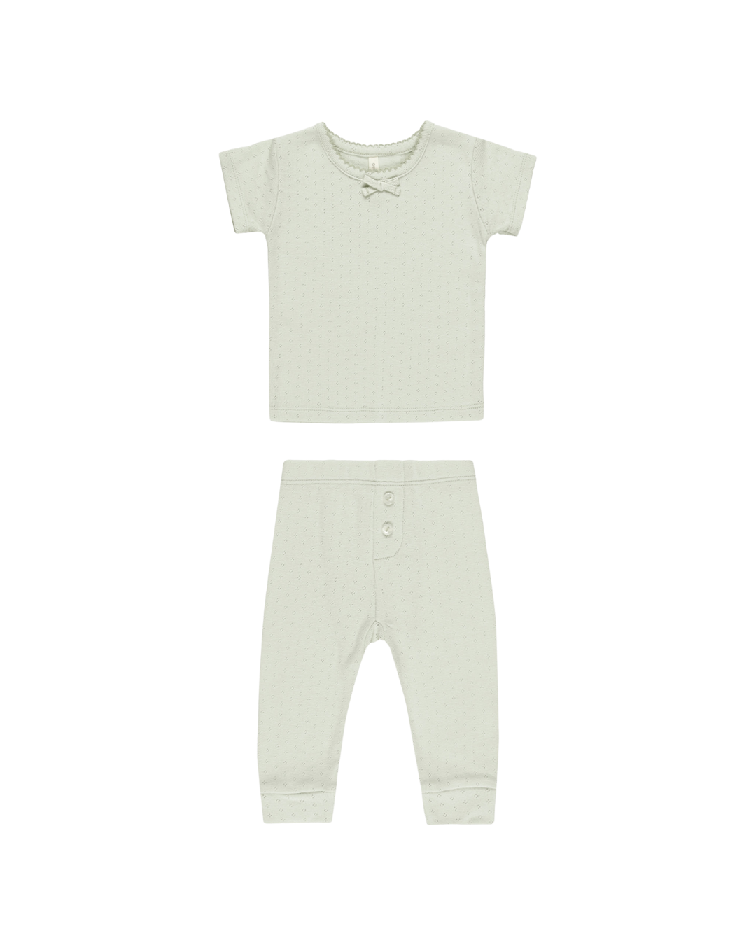 Pointelle Tee and Legging | Mint