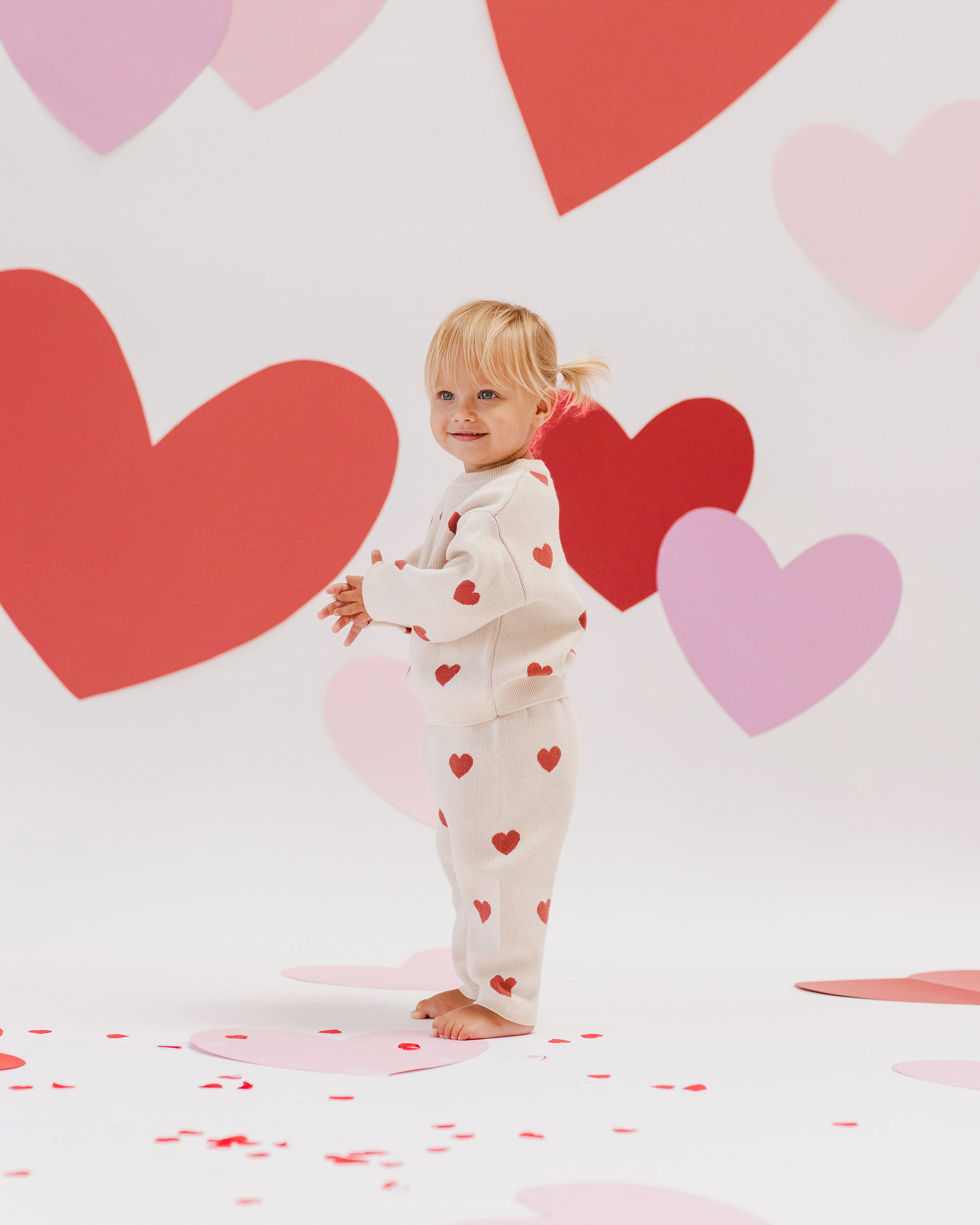 Heart Knit Pants | Ivory
