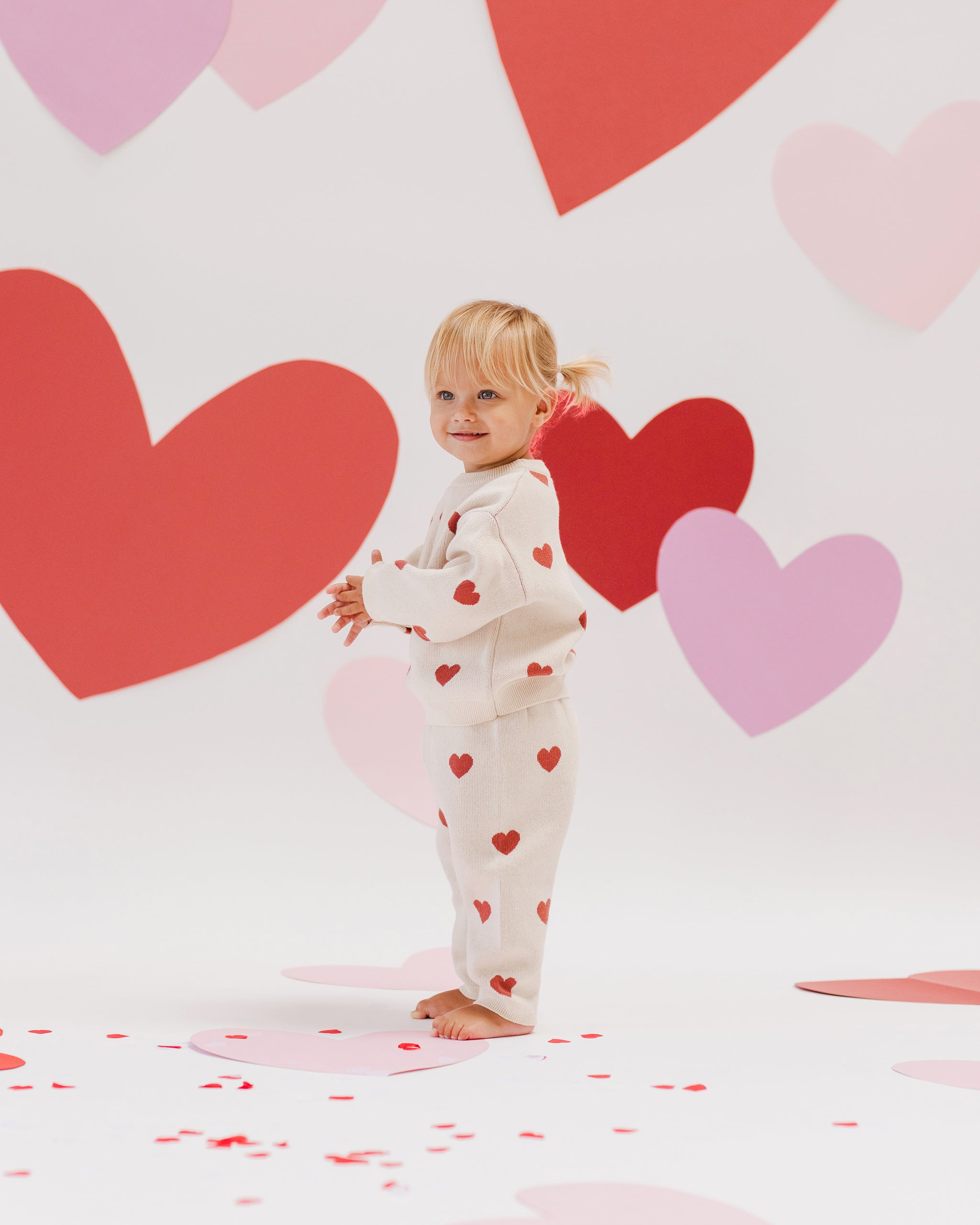 Heart Knit Pants | Ivory