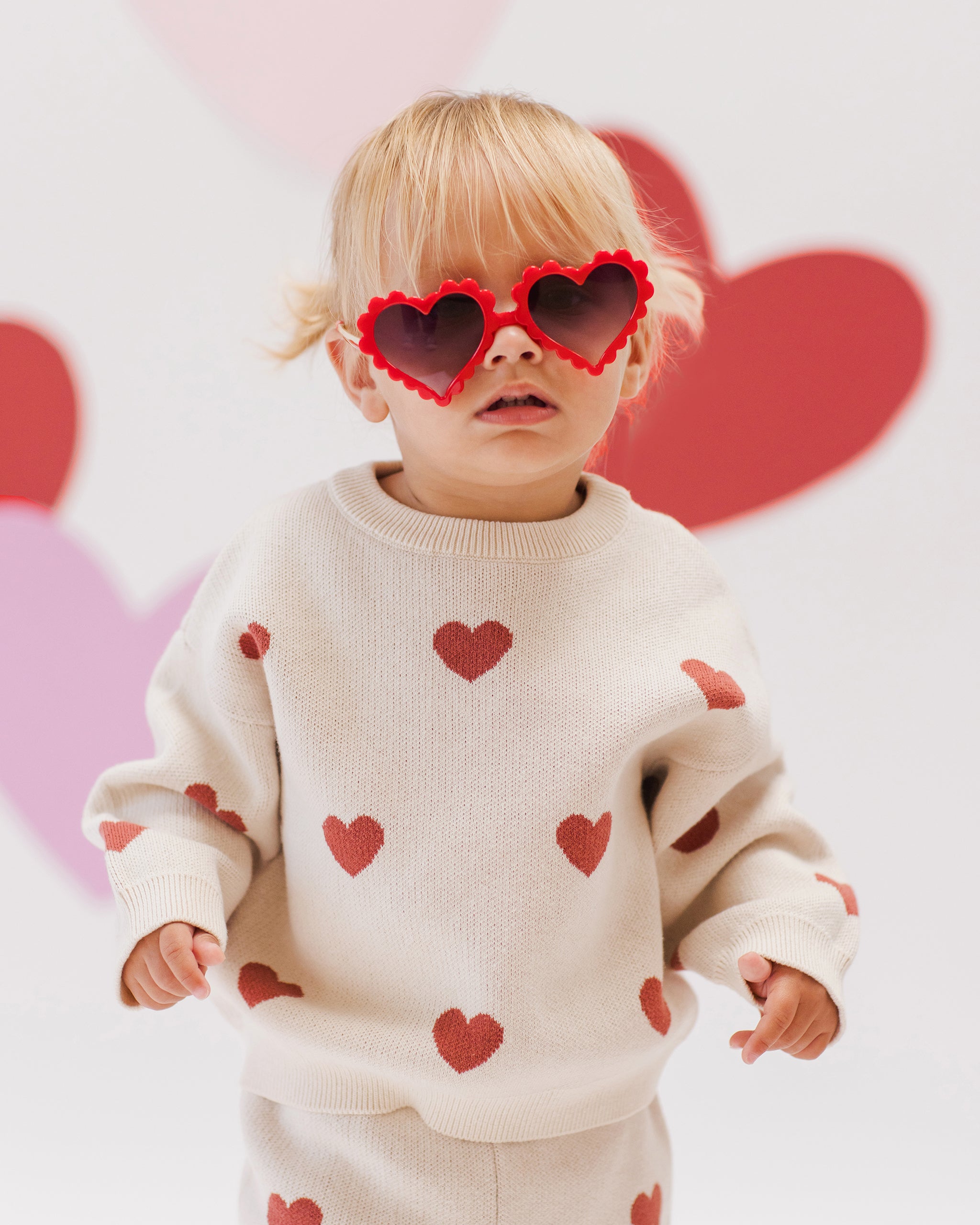 Heart Knit Sweater | Ivory