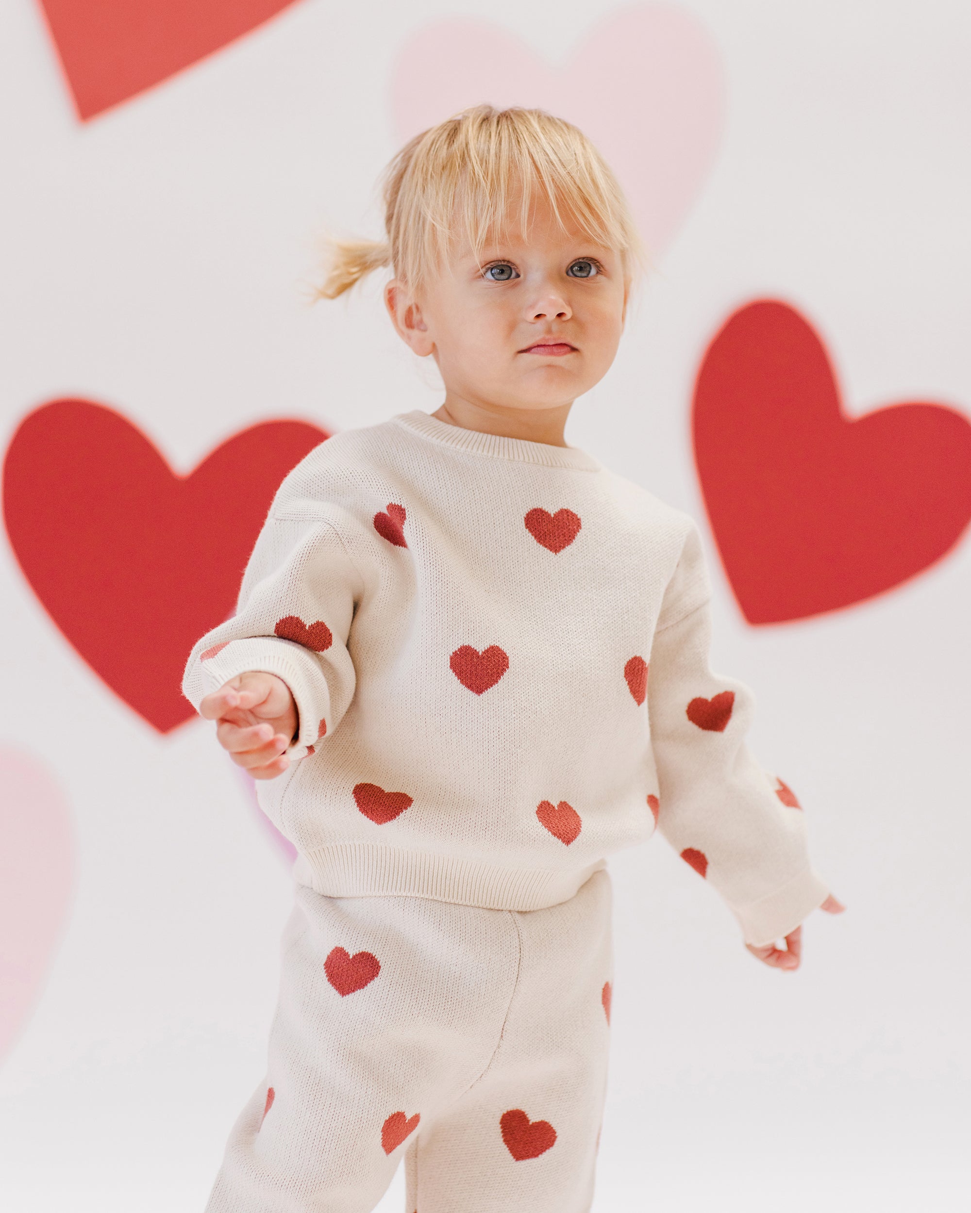 Heart Knit Sweater | Ivory