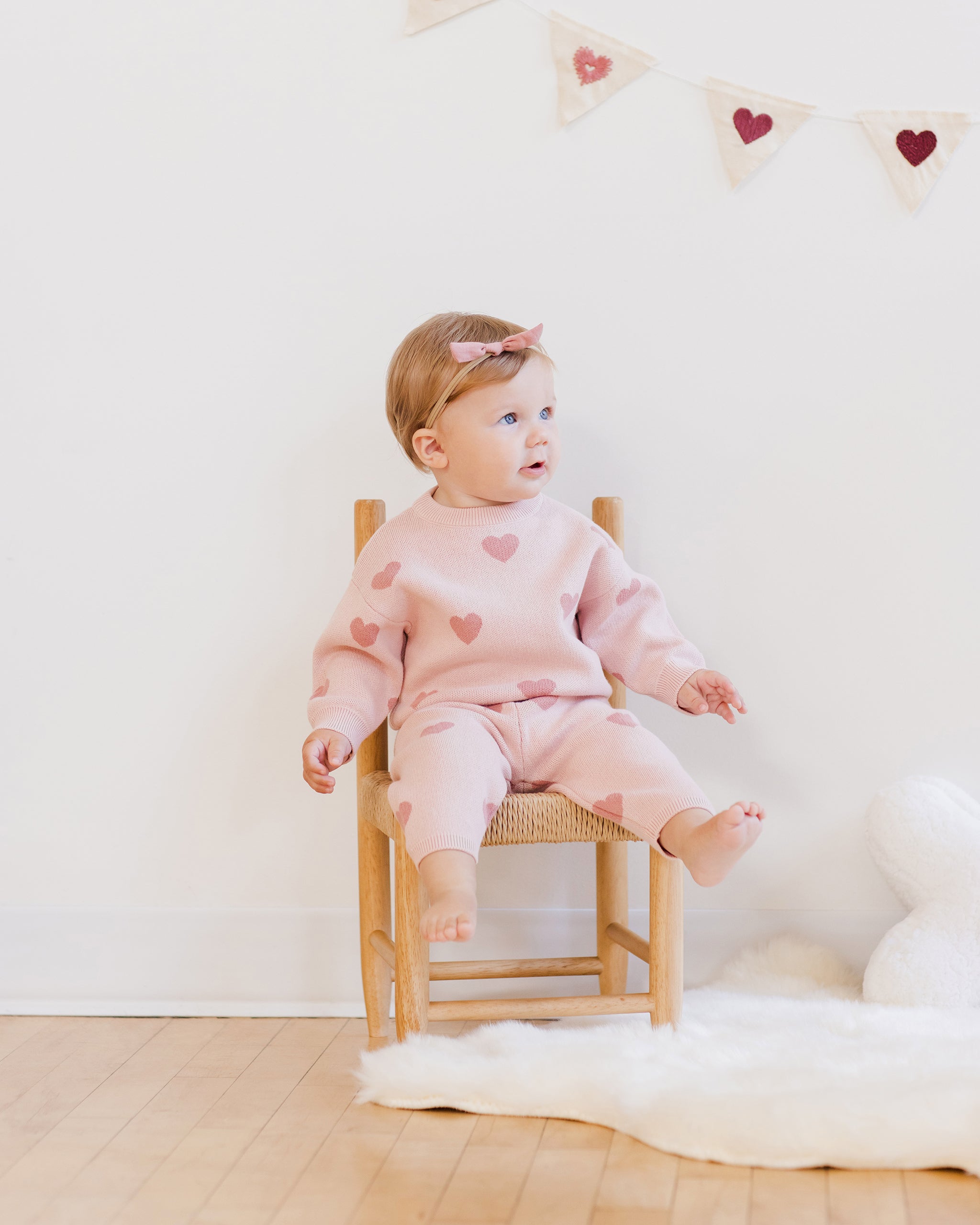 Heart Knit Sweater | Bubblegum