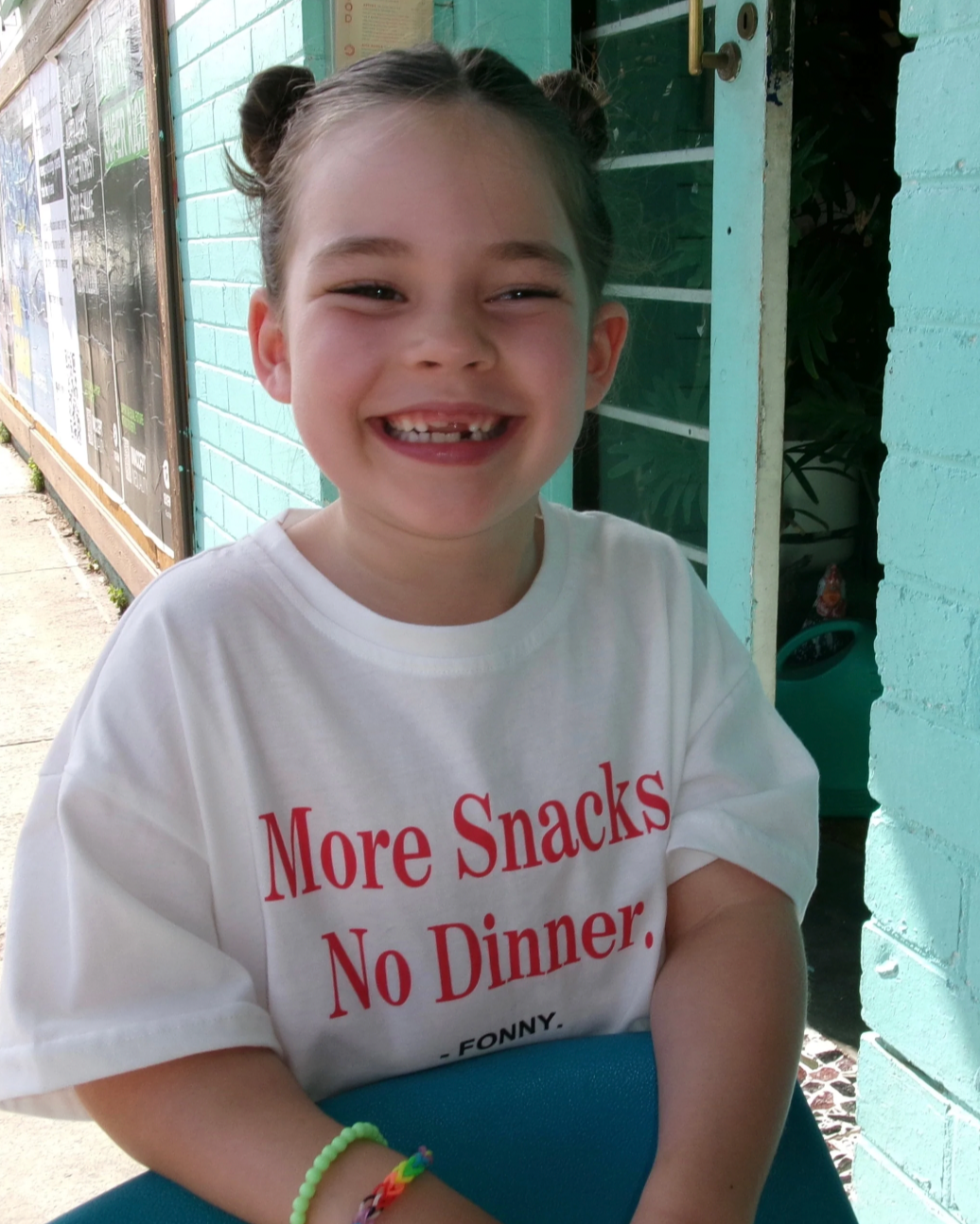 More Snacks, No Dinner Tee | White