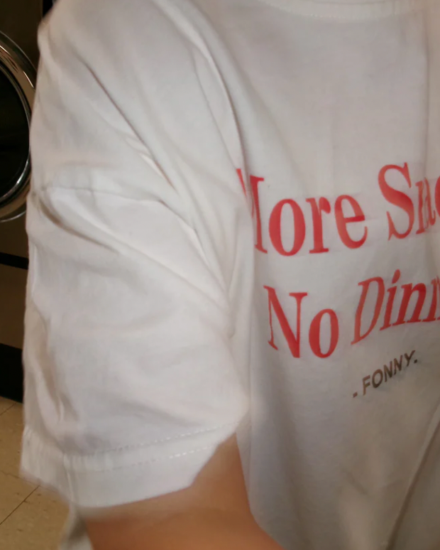 More Snacks, No Dinner Tee | White