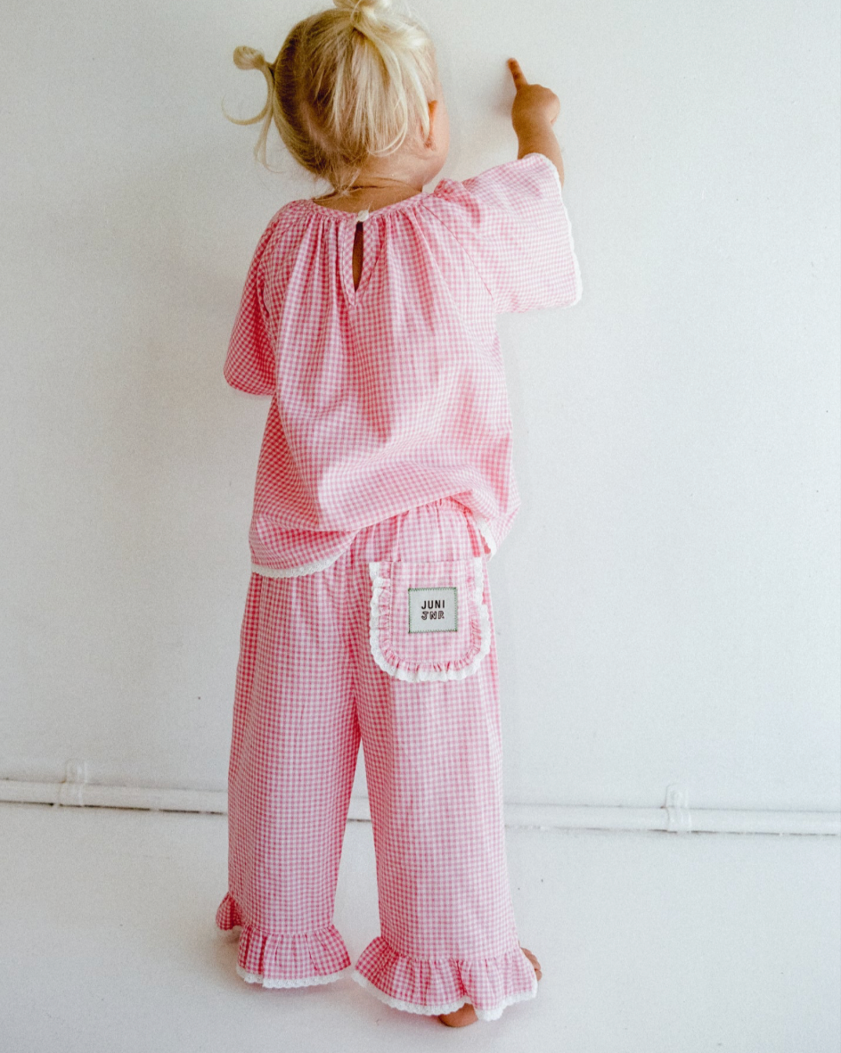 Dora Pant | Strawberry Gingham