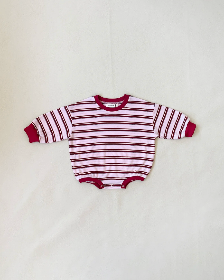 Mattie Stripe Bodysuit | Pink/Red
