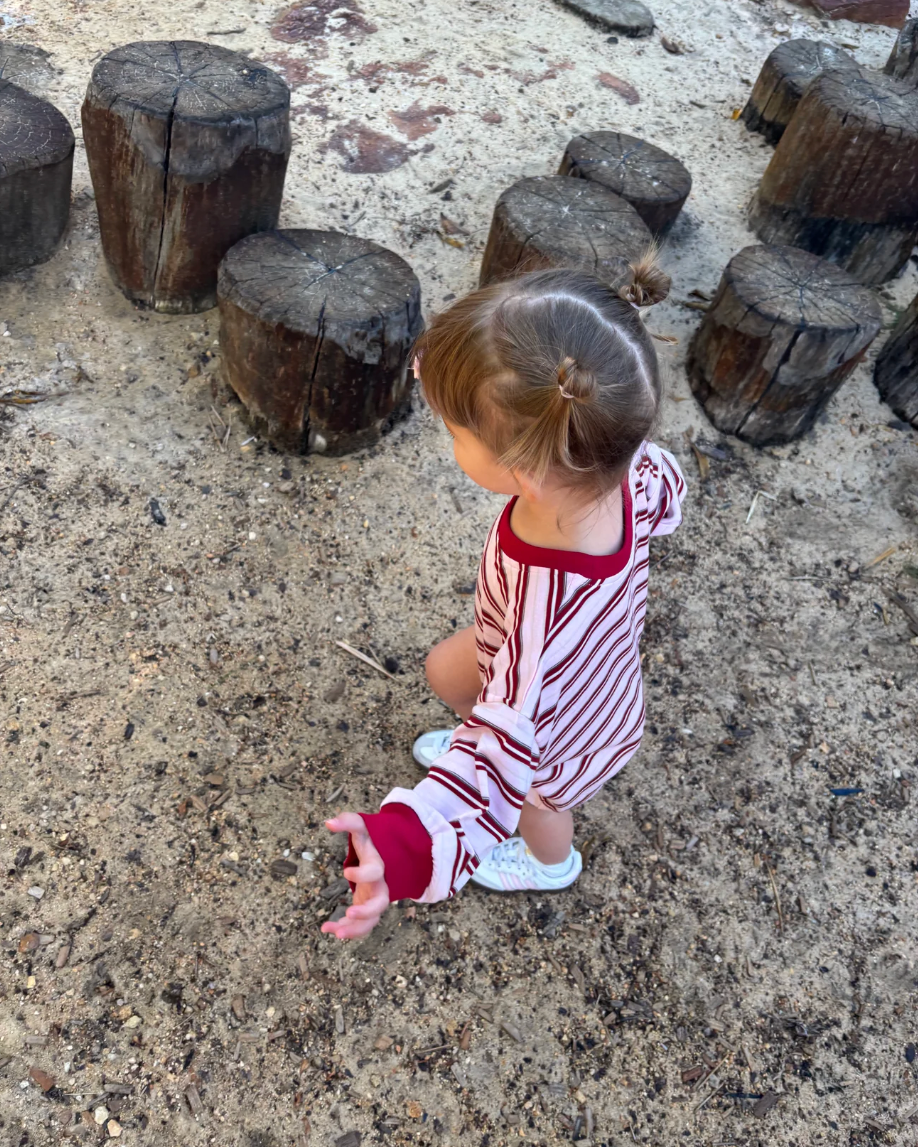 Mattie Stripe Bodysuit | Pink/Red