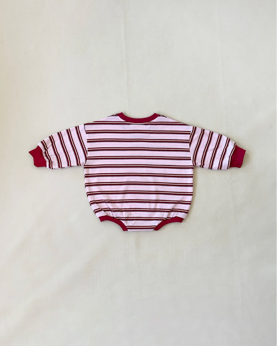 Mattie Stripe Bodysuit | Pink/Red