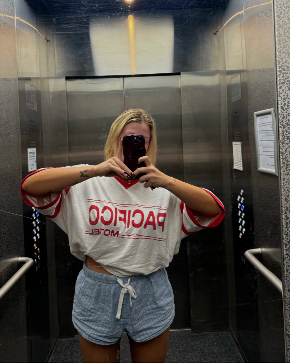 Minnie Short | Blue Check