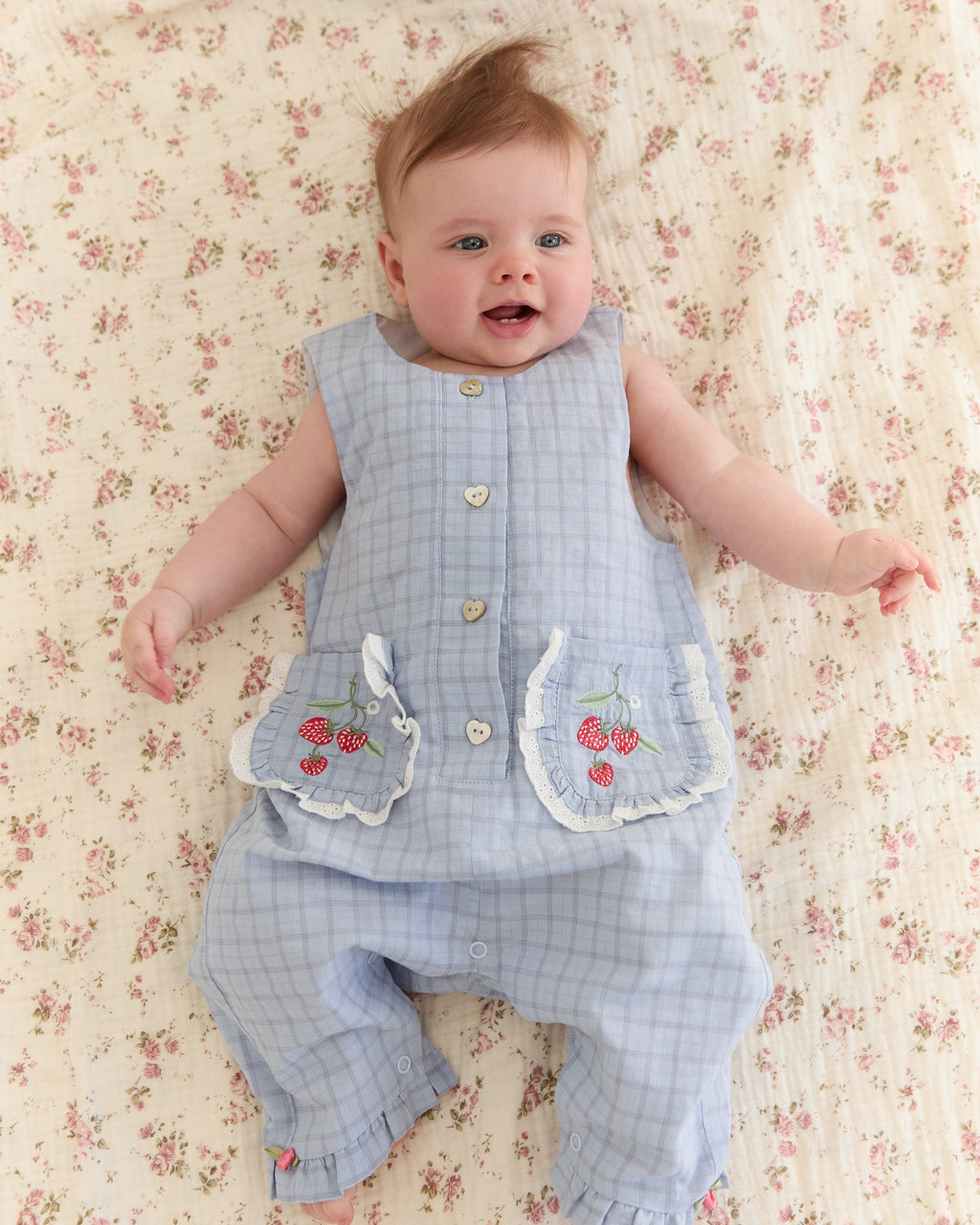 Charlotte Romper | Sky Gingham