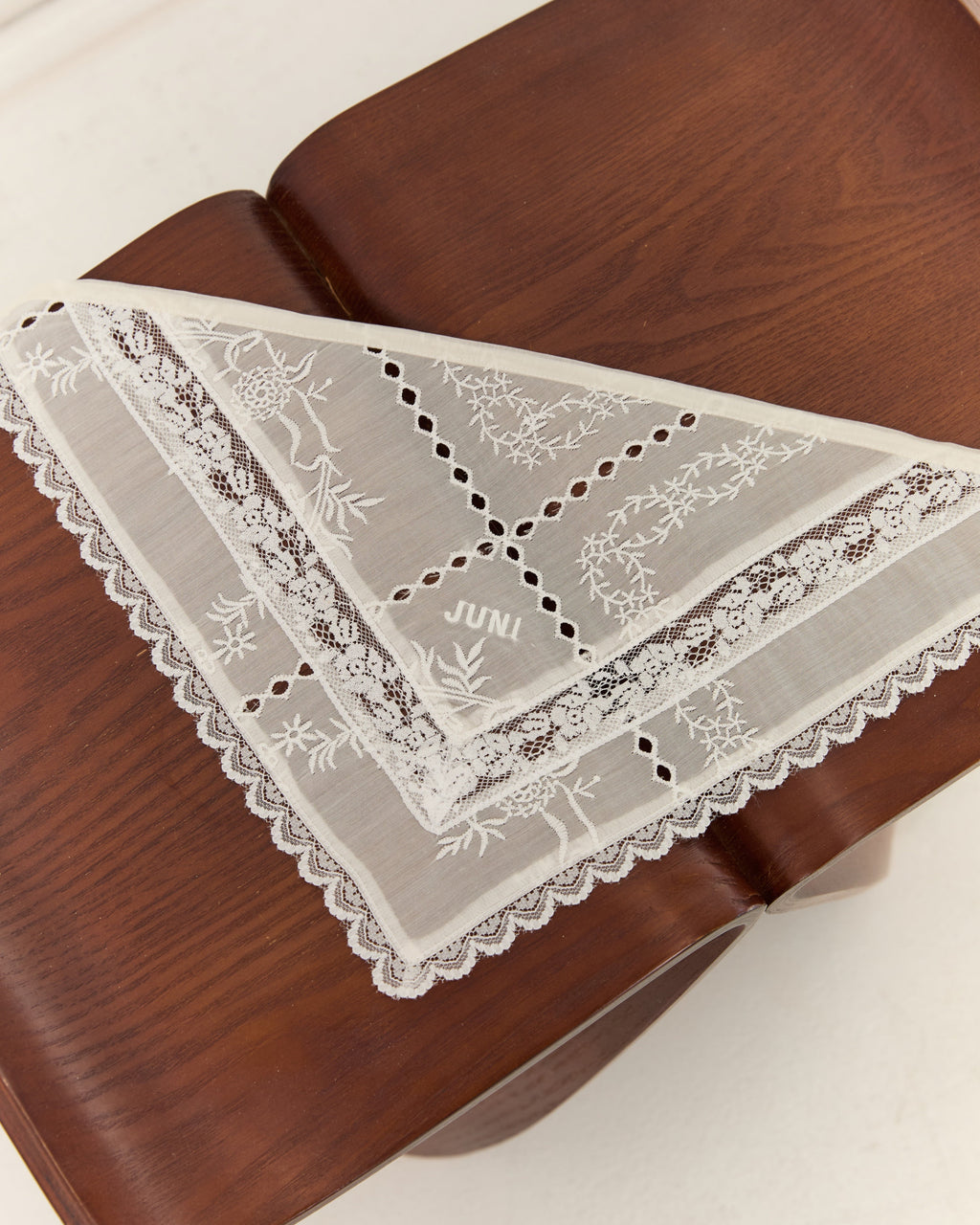 Lace Headscarf | Blanc