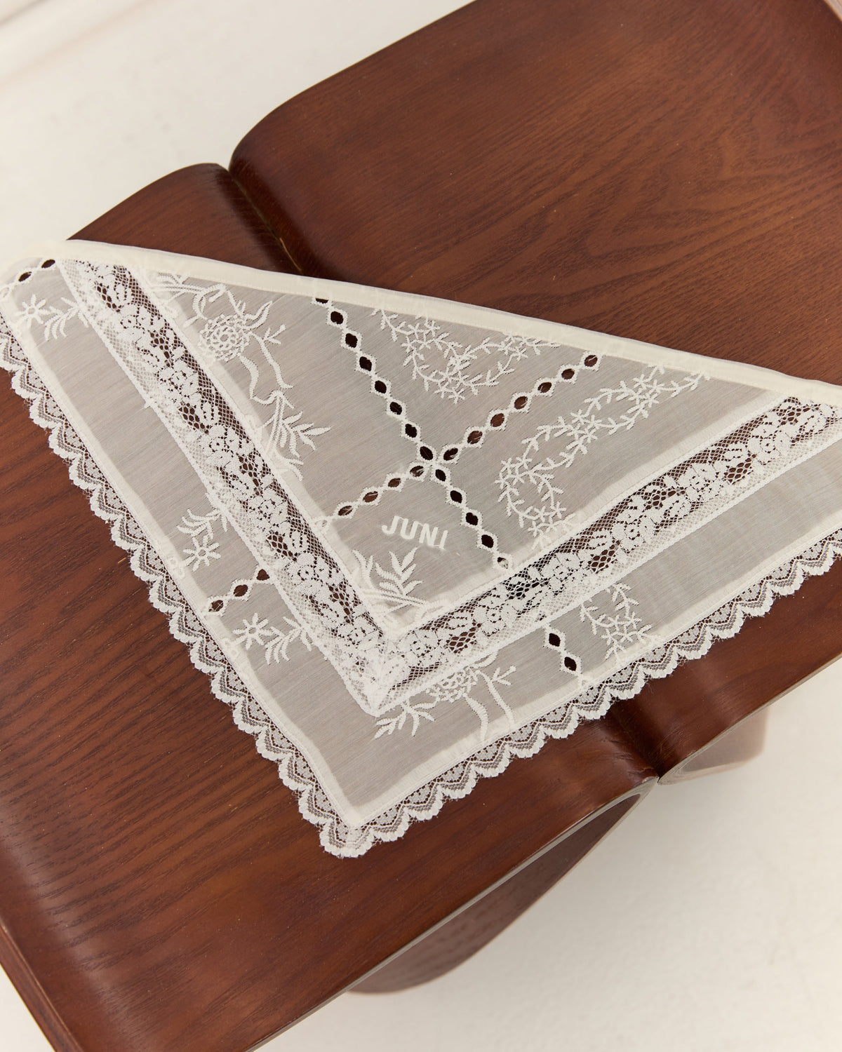 JNR Lace Headscarf | Blanc